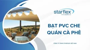 bạt pvc che quán cà phê